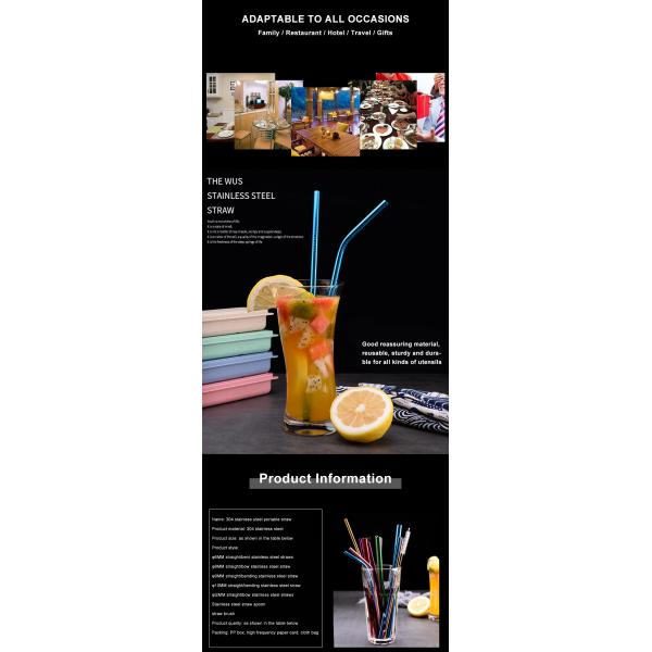 Métal réutilisable d'accessoires de barre buvant des pailles d'acier inoxydable avec le logo adapté aux besoins du client