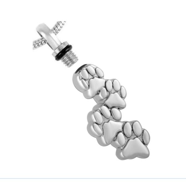Fashionable Stainless Steel Memorial Urn Jewelry Necklace For Pet Ashes Keepsake Cremation Pendant
