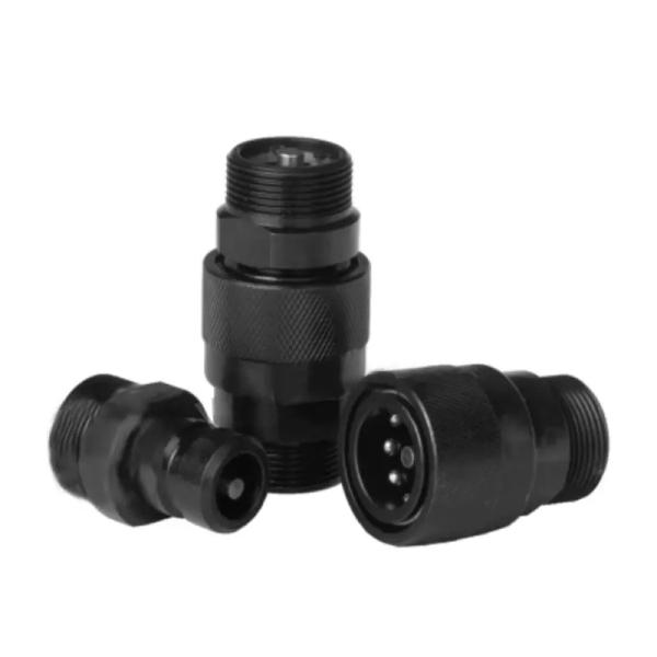 Acoplamiento rápido hidráulico CB-Q/ZB275 con bloqueo de rosca – Empuje-Tire manual para aplicaciones de baja presión