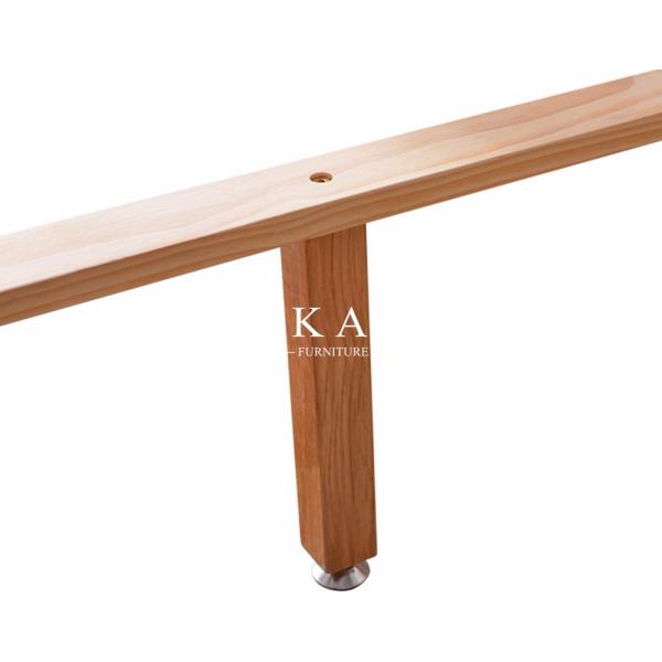 Nordic Style Solid Wood Bed Oak Bedroom Furniture Modern Bed