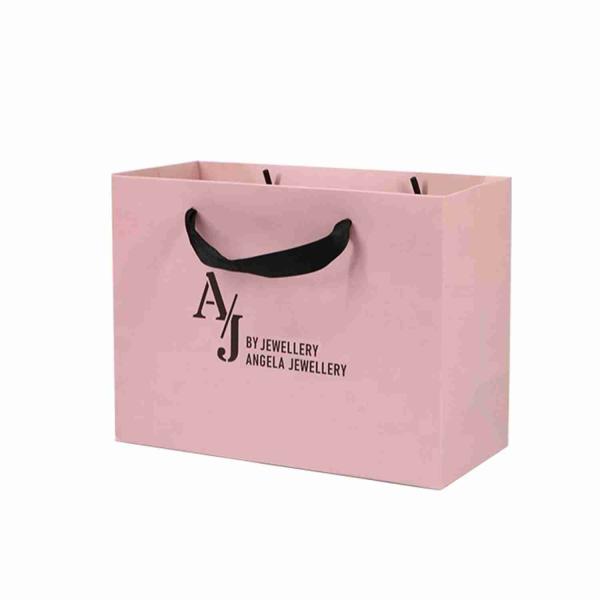 Eco friendly Pink Souvenir Shopping Bag wedding gift paper bags Custom Offset Printing
