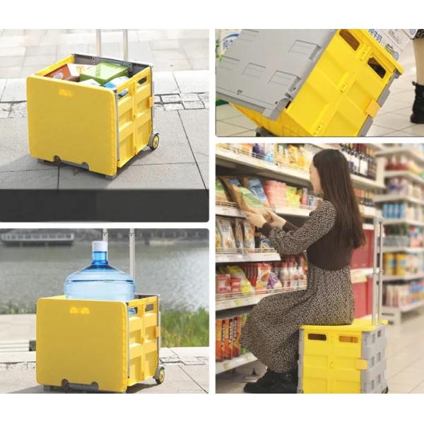 6 колес взбираясь пластиковая корзина с автомобилями ручного багажа места мини складывая