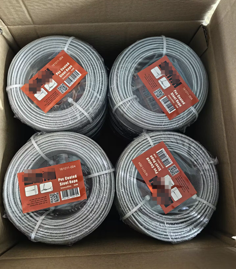 50 Metros/Bobina Cable de Acero Galvanizado Recubierto de Vinilo Transparente para Protección de Seguridad