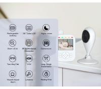 480P Split Screen Baby Video Monitor de 2,8 pulgadas con audio para publicidad