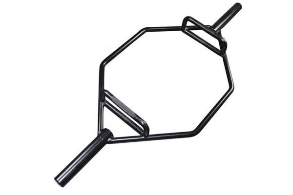 1.42m Silver Gym Weight Lifting Hex Olympic Barbell Bar With Knurled Handles