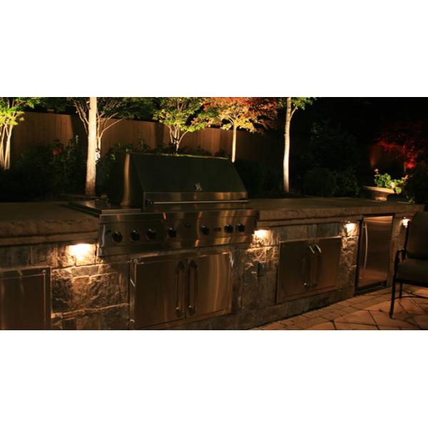 Stainless Steel Warm White LED Stair Step Light Low Voltage stone column Lighting 12V Landscape Lamp LED Hardscape Light