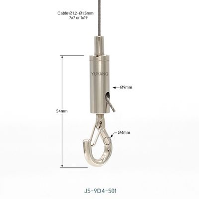 F3-307 Fork Gripper Ceiling Attachment M4 Thread 57mm for Wire Rope Hanging System