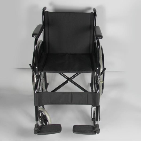 Simple Basic Folding Wheelchair With Powder Coating Steel Frame