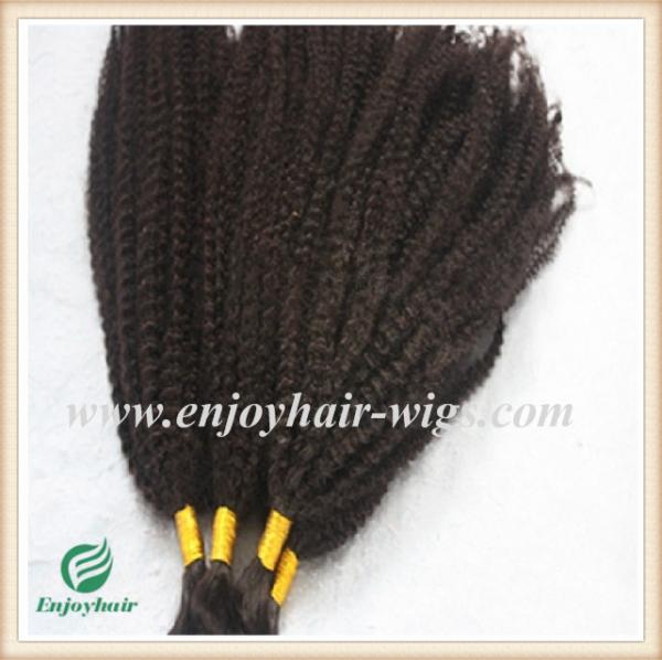 Indian 5A virgin  hair bulk ,natural color(can be dye) afro kinky curly 10''-26''length