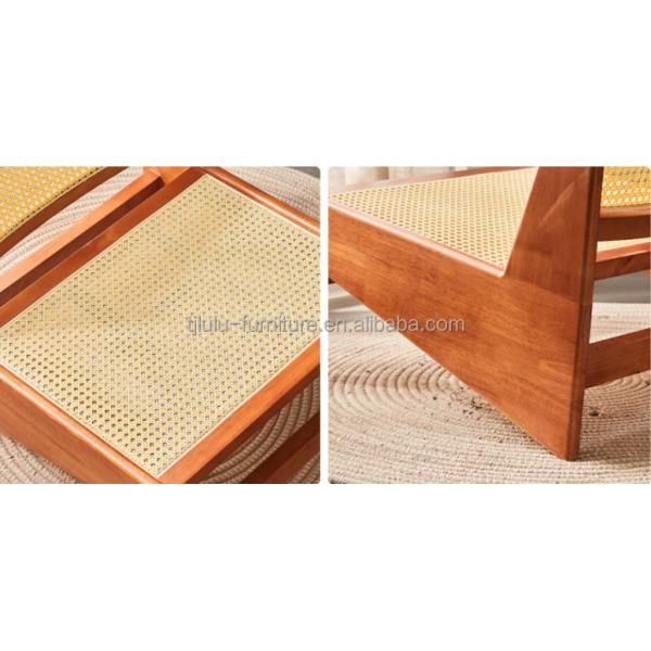 Design Classical Solid wood rattan chair with Lacquered Finish NO Folded modern nordic Lounge chair