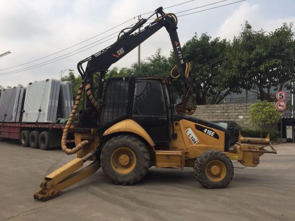                  Used Caterpillar Wood Working Machine 416e Timber Backhoe Loader Grab Pipe Machine Perfect Performance Hot Sale             