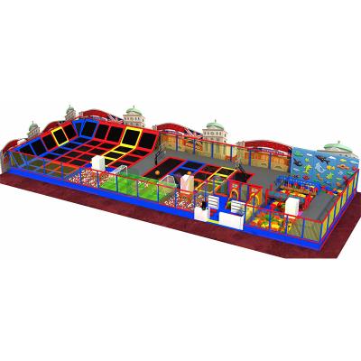 Non Toxic Trampoline Park Equipment UV Resistant Mall Trampoline Park Customizable