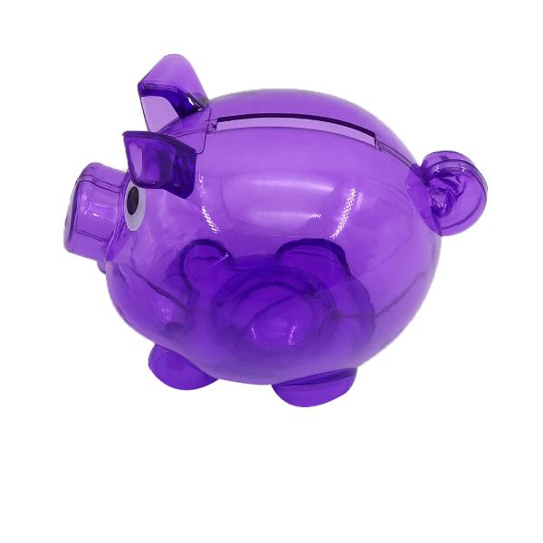 Cartoon Purple Transparent Piggy Bank Kids Birthday Gift