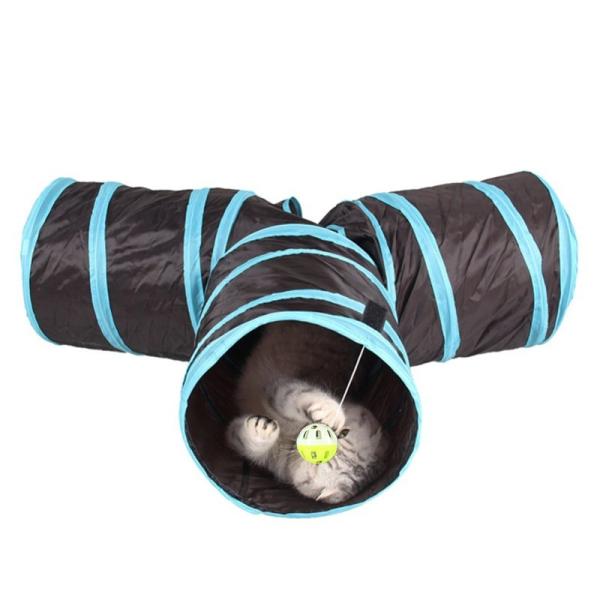 Тоннель кота любимца поставляет сверла игрушки кота тоннеля кольца кота канал кота ведра бумажного трехстороннего взбираясь складной