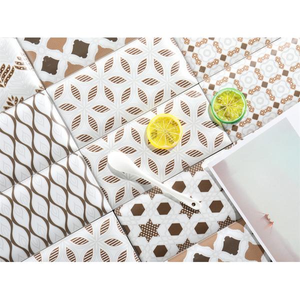 White Glossy Ceramic Wall Tiles 75x152mm for Kitchen Bathroom