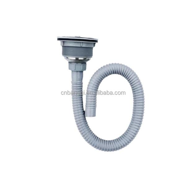 Modern Stainless Steel Flexible Drainage Basin Pipes Deodorant Bathtub Drain Hose Polished Water Pipe Strainer Kitchen Bathroom