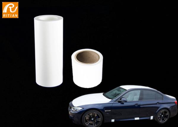 Adesão média plástica da película protetora branca lustrosa da pintura do carro da porcelana