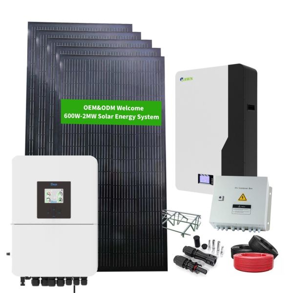 Residential Use With Lithium Battery Solar Energy System 3KW 5KW 6KW Complete on Off Grid Hybrid PV Panel System for Home