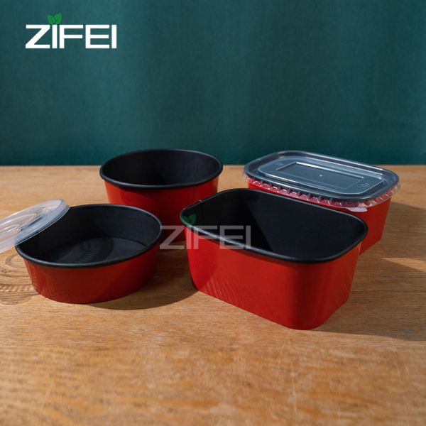 Durable Black Gold Paper Bowl For Catering Events Parties And Food Service Applications With Eco Friendly Disposable Design