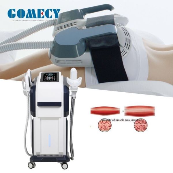 4 Handles 360 Degree Fat Freeze Body Sculpting Cryolipolysis Slimming Machine with 7 Tesla HI-EMT and Adjustable Cooling