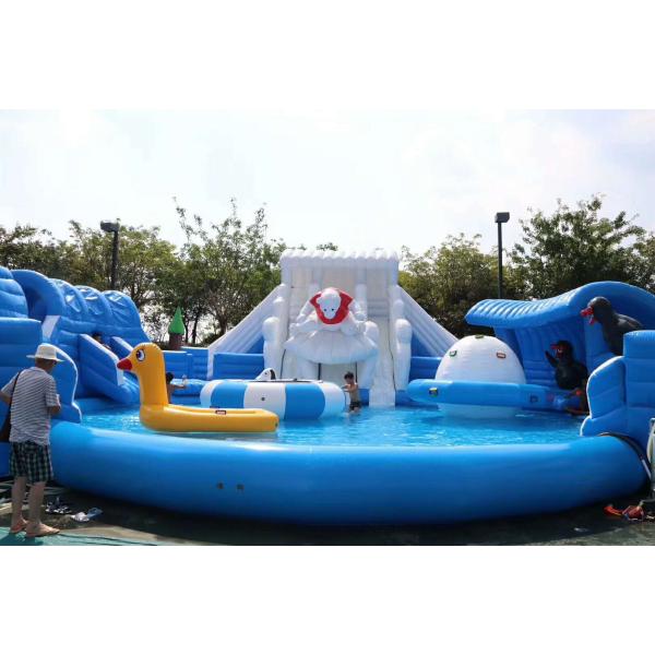 Equipo asombroso del parque de la aguamarina, parque inflable comercial los 22*20*6.5m del agua