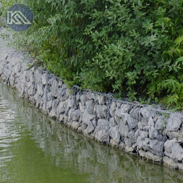 Erosion Control Crimped Square Gabion Box Retaining Wall With Bending/PVC Coated Galvanized Gabion