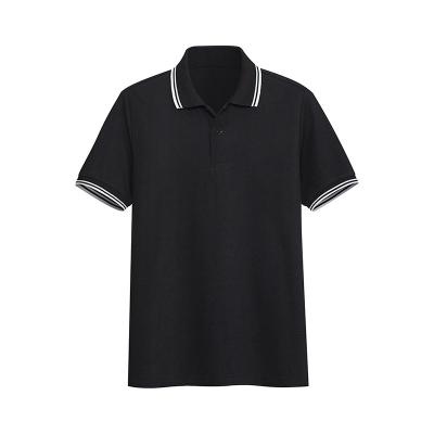 Black Sky Blue Men's POLO Shirt Lapel Slim Summer 65% Cotton T Shirts