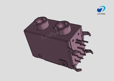 DC Jack Connectors, Cable-to-Board, 9 Position, Phone Jack, Right Angle, Printed Circuit Board, DIP