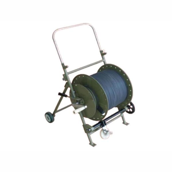 Flexible Electric Fiber Optic Cable Reel Cart Rollers with Brake
