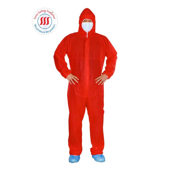 S M L XL XXL XXXL PP Non Woven Coverall Elastic Hood Одноразовые костюмы Hazmat