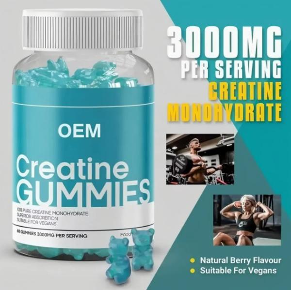 5000mg Creatine Monohydrate Gummy Pre Workout Gummy Bears OEM ODM OBM