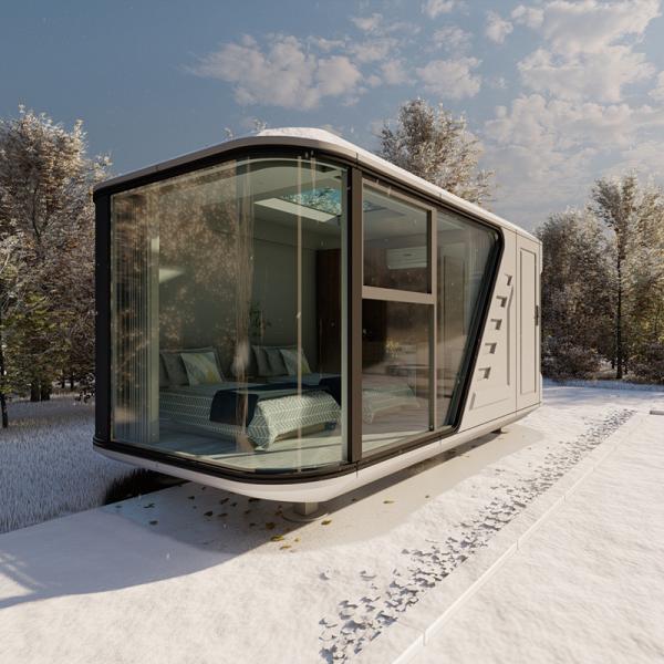 Steel Frame Prefabricated Detachable Container Capsule House Adapted For Resort Camping Life