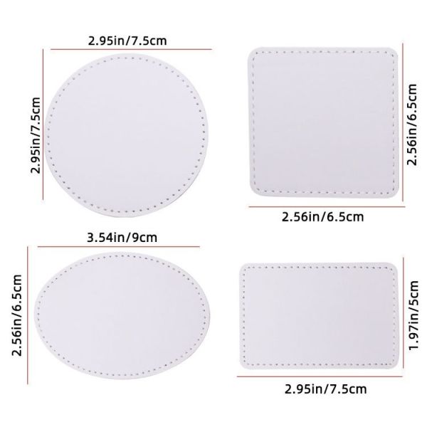 Sublimation PU Leather Hat Patch Heat Transfer Logo Patch For Clothing Brand Accessories In Various Shapes