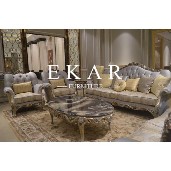 Italian Style Classic Carved Wood Marble Coffee Center Table Living Room Furniture For Sale