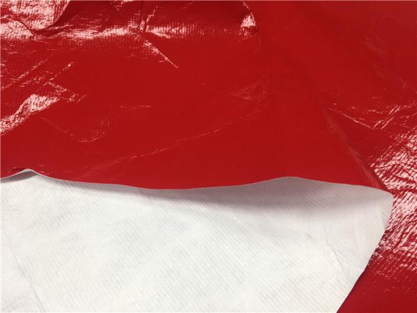 Dupont Paper PU Coated 0.15mm Garment Leather Fabric Red Color For Light Jacket