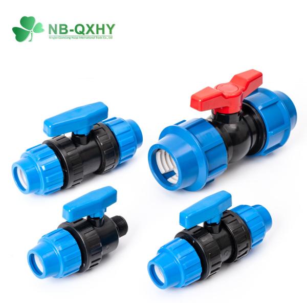 Black and Blue Polypropylene/PP Compression Elbow/Tee Pipe Fittings for Irrigation