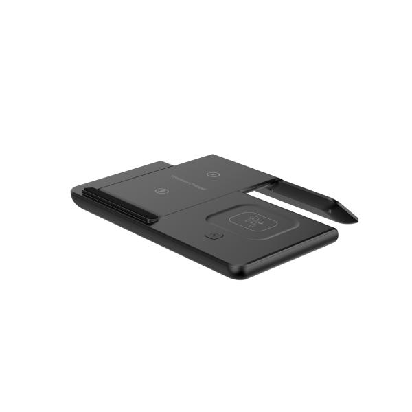 LED Light Multifunction Wireless Charger for 15W Fast Charging and Qi-enabled Devices