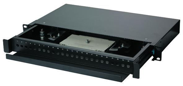 High Finish Fiber Patch Panel 24 Port , LC / Duplex SC Fiber Optic Termination Box YH1005