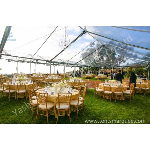 800 Seater Fabric Gala Dinner Outdoor Party Tents Clear Roof Marquee 25X50 M