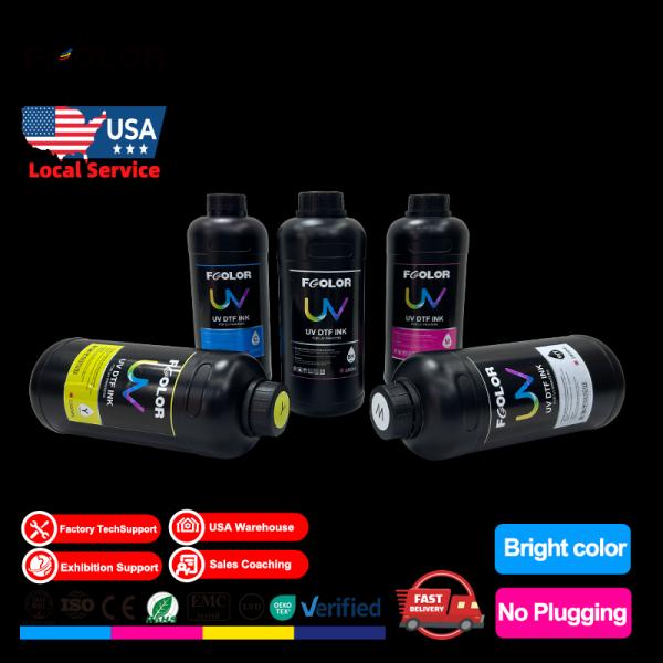 FCOLOR Neutral UV DTF Ink for Epson I3200 Xp600 L805 L1800 Dx5 Dx7 R1390 R2000 P400 Printhead