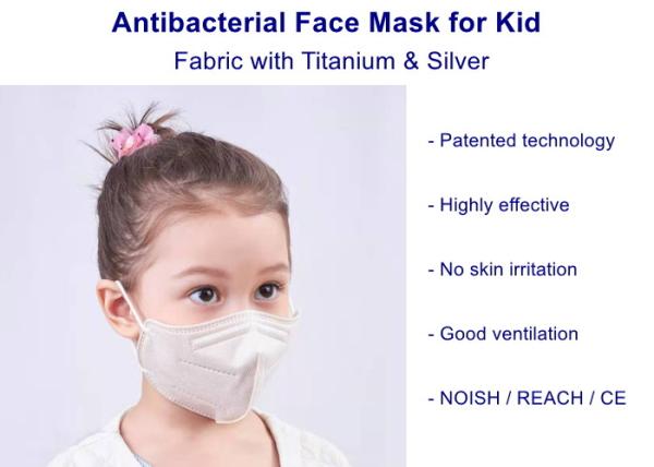5 Layers Antimicrobial Medical Silver-coated Antibacterial KN95 Mask For Kids