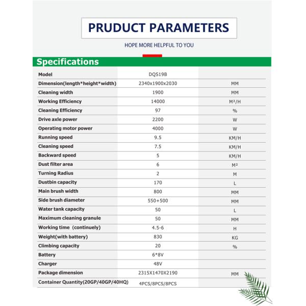 Marshell Exporter Cold Water Cleaning Floor Sweeper with 6200W Operating Motor Power