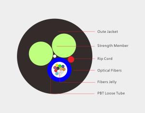 ADSS Fiber Optic Cable ASU 6CORE 120M Span Cable