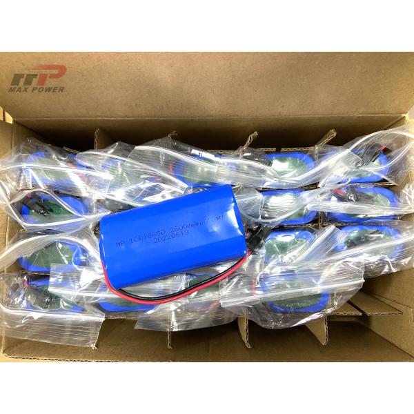 18650 2600mAh 7.4V Lithium Ion Rechargeable Batteries CE Rohs For LED Lighting