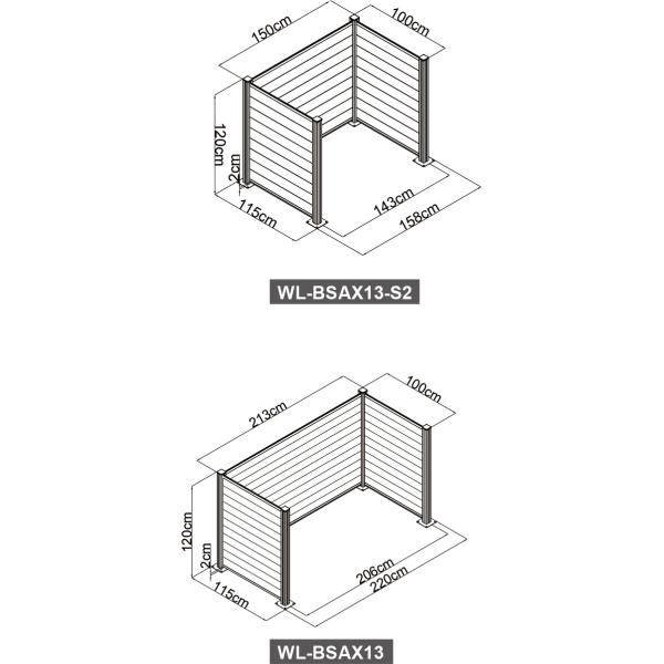 quickly assembly Aluminium Garden Panels Anthracite RAL7016