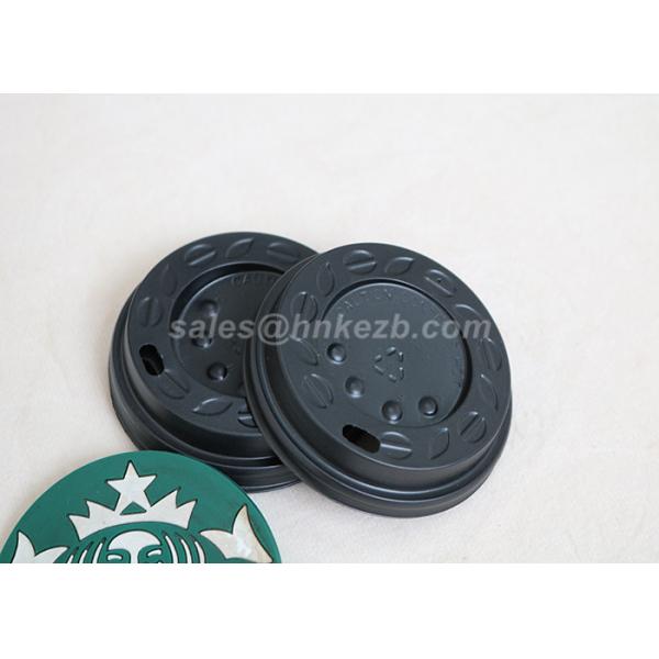 PS Material Disposable Paper Cup Lid , Coffee Cup Covers For Hot Beverage Cup