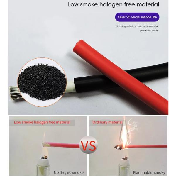 DC 4mm Solar System Pv Cable 1500V Wears Resistance