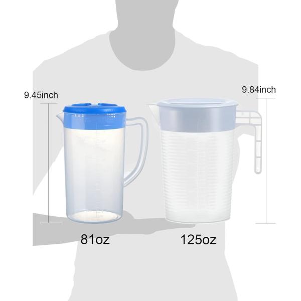 Restaurant Supplies, Kitchen Supplies, Hotel Supplies, Water Carafe With Lid 1.8L Water Jug Plastic Pitcher