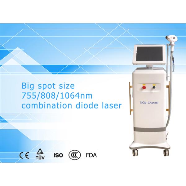 755 808 1064nm laser diode laser hair removal machine with Big spt size 23x23mm