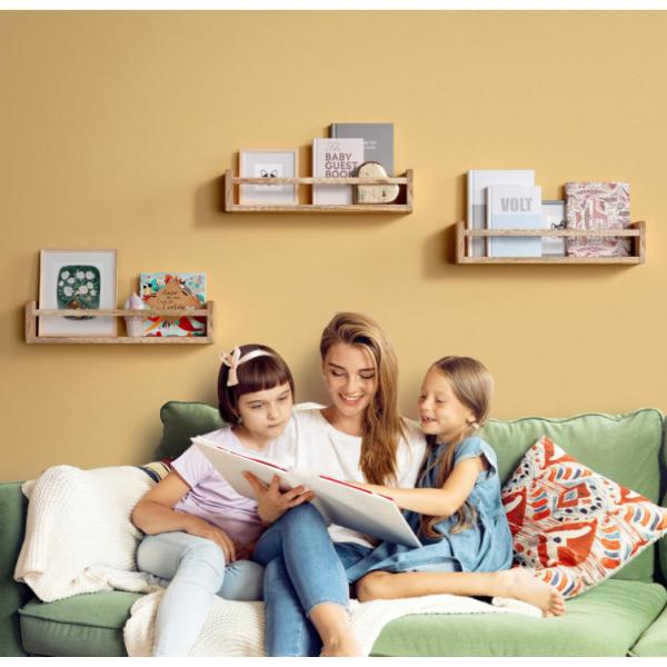 Set of 3 Simple yet Chic Kids Room Wall Mounted Nursery Bookshelf Wood Floating Shelves Kids Bedroom Toddler Room Decor